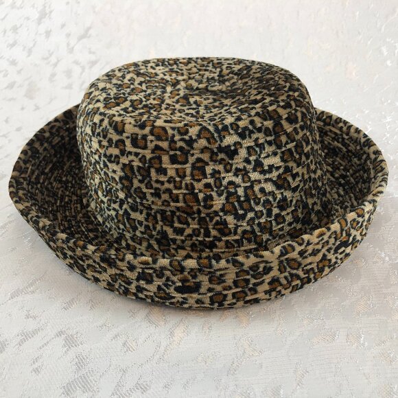 Cheetah Print Colombino Headwear Roll-Up Brim Hat - Picture 1 of 5